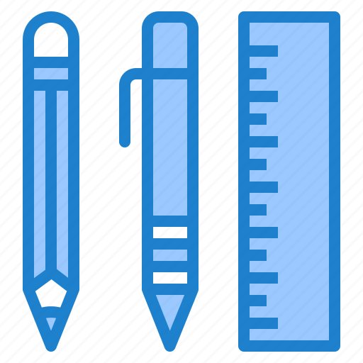 Stationary, pen, pencil, ruler, tools icon - Download on Iconfinder