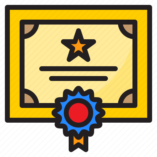 Certificate, diphoma, school, education, medal icon - Download on Iconfinder