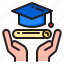 degree, certificate, diphoma, school, education 