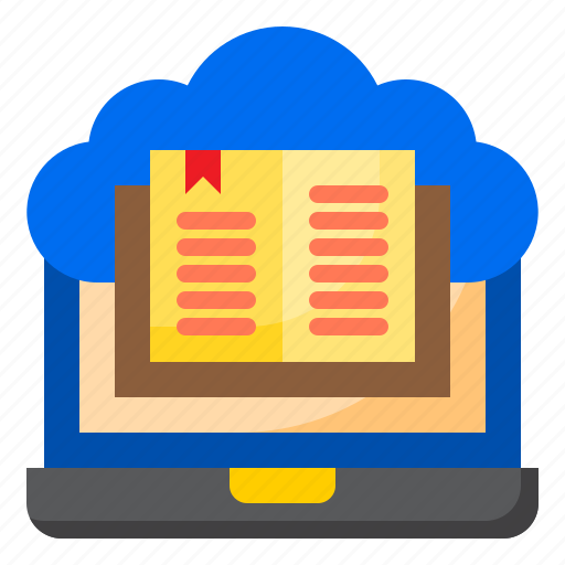 Book, laptop, cloud, school, education icon - Download on Iconfinder