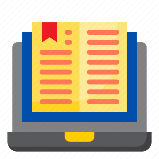 Book, laptop, elearning, school, education icon - Download on Iconfinder
