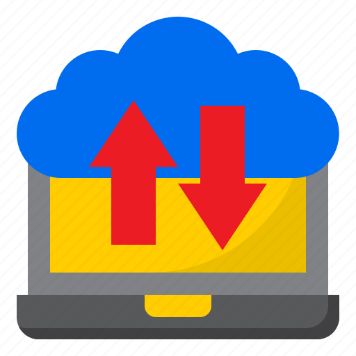 Cloud, laptop, transfer, school, education icon - Download on Iconfinder