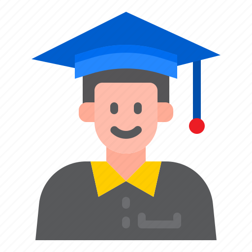 Graduation, degree, man, school, education icon - Download on Iconfinder