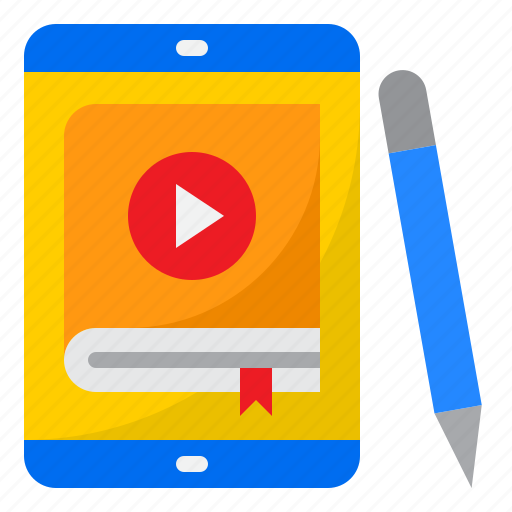Vdo, elearning, book, smartphone, education icon - Download on Iconfinder