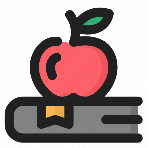 Book, books, education, school, teacher, fruit icon - Download on Iconfinder
