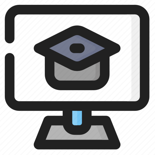Online, school, computer, education, graduation, elearning icon - Download on Iconfinder