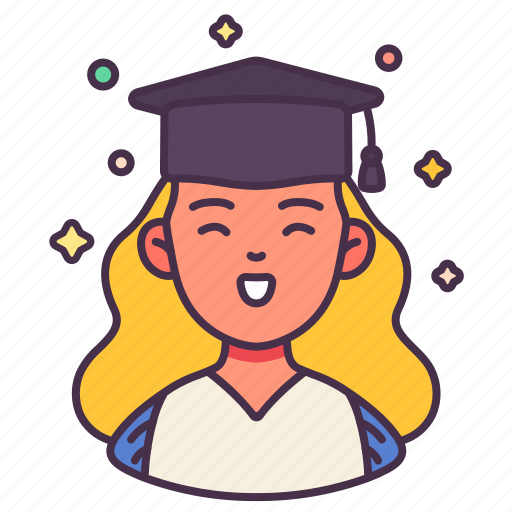 Avatar, cap, congrats, degree, graduated, university, woman icon - Download on Iconfinder