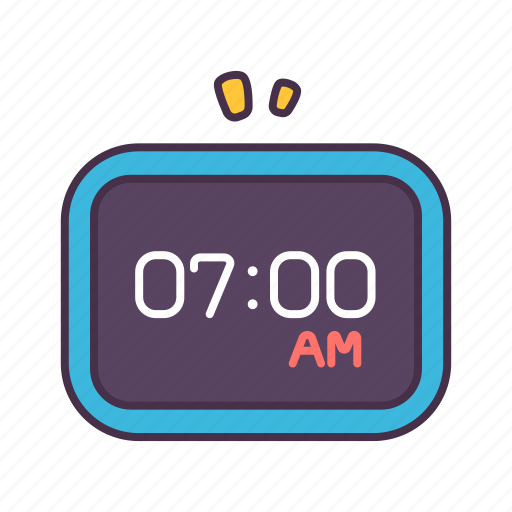 Alarm, clock, digital, morning, school, times, wake up icon - Download on Iconfinder