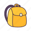 bag, education, school, stationery, student, study, travel 