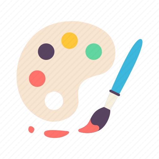 Brush, colour, drawing, paint, plate, sketch, tool icon - Download on  Iconfinder