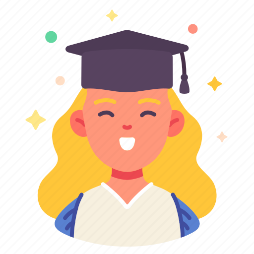 Avatar, congrats, degree, graduated, university, woman, people icon - Download on Iconfinder