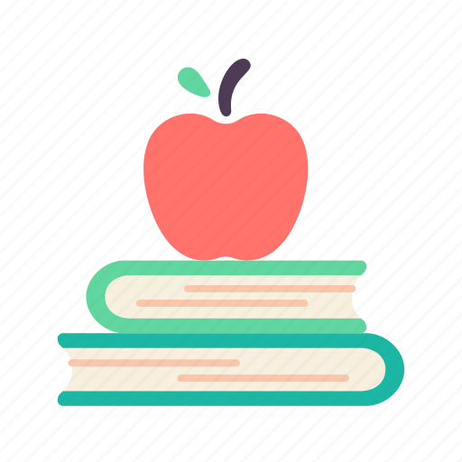 Apple, books, education, learning, read, school, study icon - Download on Iconfinder