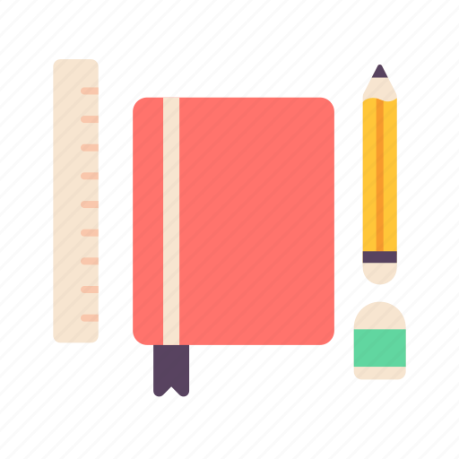 Education, eraser, lecture, notebook, pencil, school, stationery icon - Download on Iconfinder
