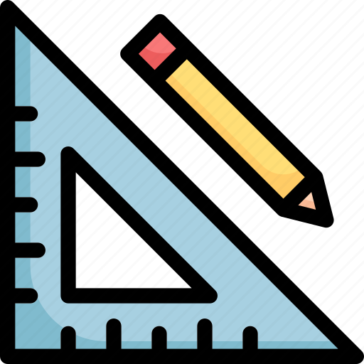 Education, math, pencil, ruler, science, study icon - Download on Iconfinder