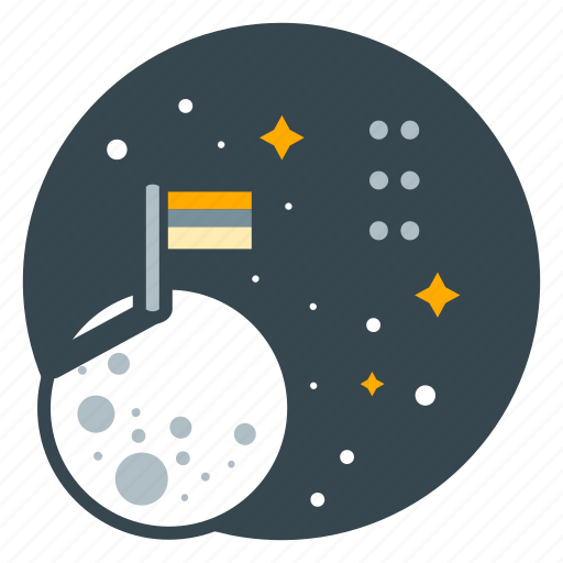 Education, exploration, flag, moon, science, travel icon - Download on Iconfinder