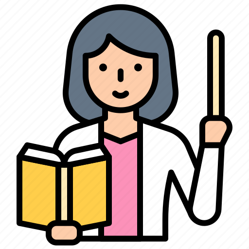 Education, knowledge, study, educate, teacher, woman, teaching icon - Download on Iconfinder
