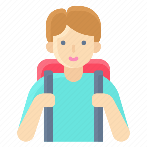 Education, learn, study, educate, boy, backpack, student icon - Download on Iconfinder