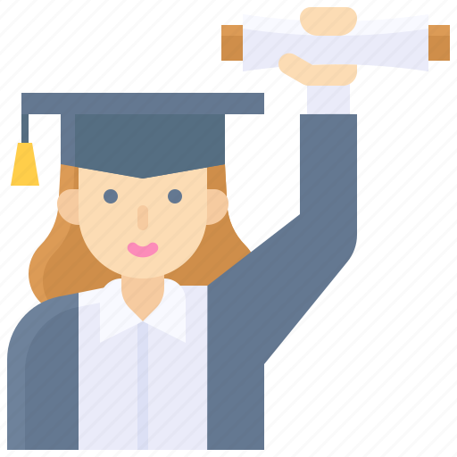 Education, learn, study, educate, graduation, graduate, woman icon - Download on Iconfinder