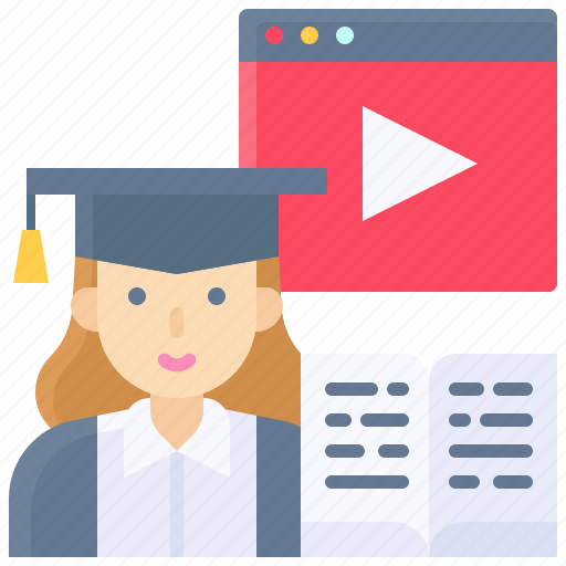 Education, learn, educate, video clip, e-learning, graduation, online icon - Download on Iconfinder