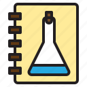 bottle, experiment, learning, notebook, report, science, study