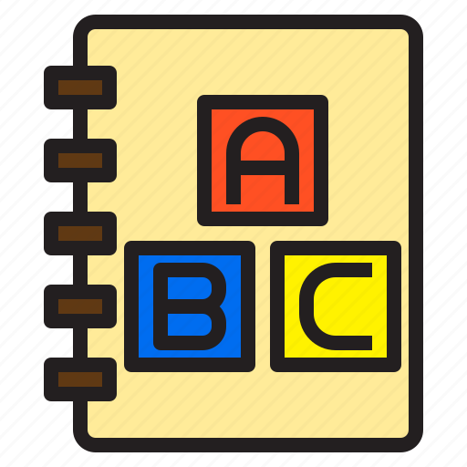 Abc, alphabet, learning, notebook, report, search, study icon - Download on Iconfinder