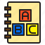 abc, alphabet, learning, notebook, report, search, study 