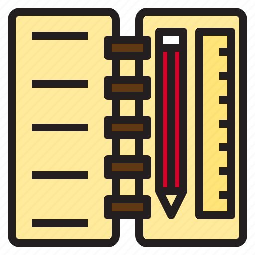 Learning, notebook, pencil, report, ruler, search, study icon - Download on Iconfinder