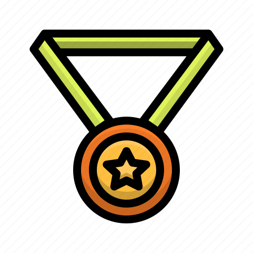 Medal, gold, necklace, star icon - Download on Iconfinder