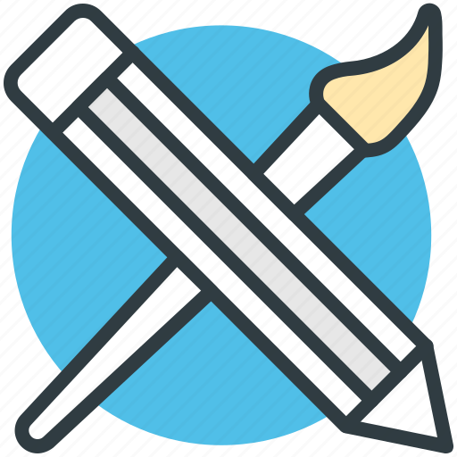 Brush, paint brush, painting, pencil, pencil and brush icon - Download on Iconfinder