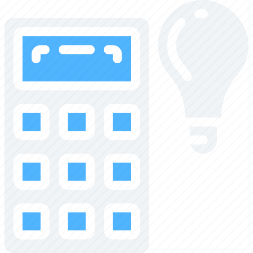 Calculator, dark mode, education, ideas, light bulb, math, numbers icon - Download on Iconfinder