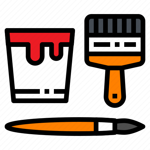 Art, brush, bucket, color, paint icon - Download on Iconfinder