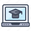 online, learning, laptop, computer, notebook, education 