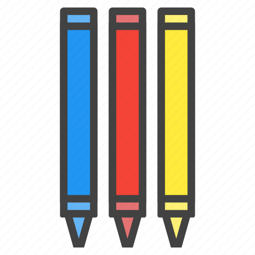 Color, crayon, draw, drawing, education, materials, school icon - Download on Iconfinder