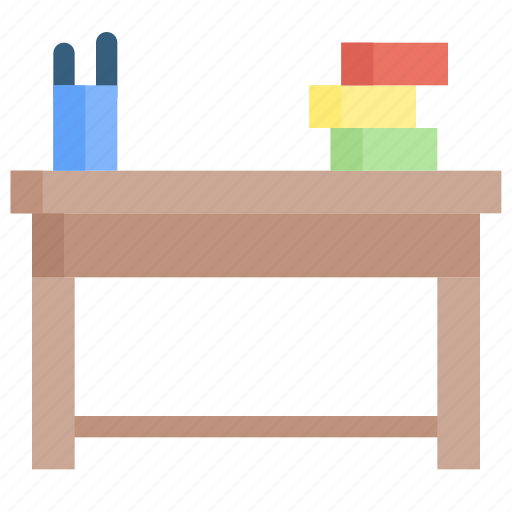 Desk, office, school table, studying, workplace, workspace, writing icon - Download on Iconfinder
