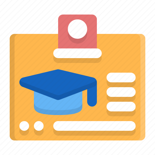 Badge, card, id, identification, pass, school icon - Download on Iconfinder