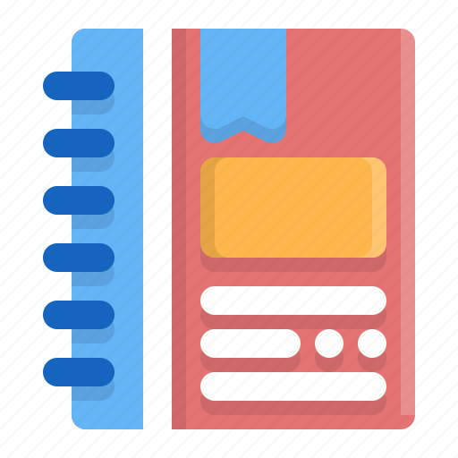 Book, bookmark, diary, with icon - Download on Iconfinder
