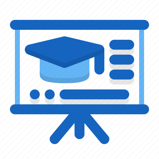 Academic, classroom, education, presentation, projector, school, screen icon - Download on Iconfinder