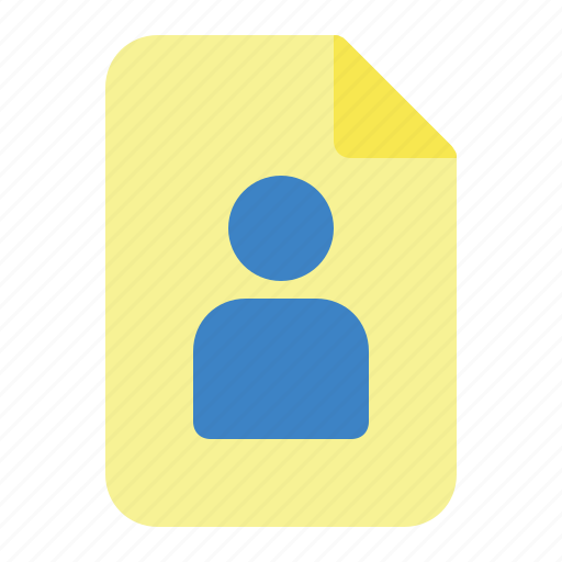 Profile, file, paper, study, school, education icon - Download on Iconfinder