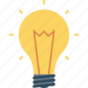 energy, idea, light, light bulb icon