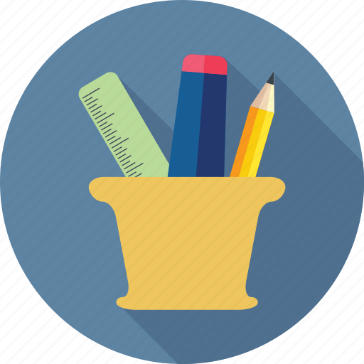 Holder, pencil, pencil box, scale icon - Download on Iconfinder