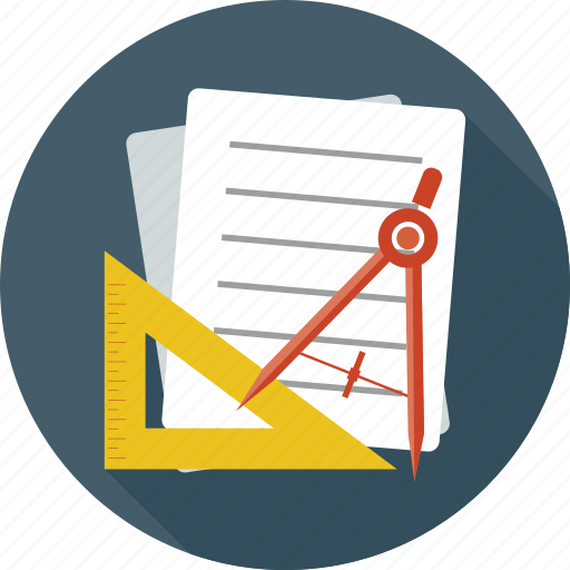 Compass, paper, paper stack, stack of paper, study, triangle, document icon - Download on Iconfinder