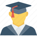 education, graduate, graduation, student icon