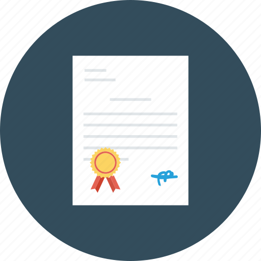Certificate, contract, degree, diploma, document, license, patent icon icon - Download on Iconfinder