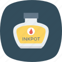 ink, inkpot, leaf icon