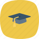 cap, graduation, online, school icon