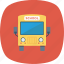 bus, school bus, travel, vehicle icon 