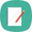 notepad, office, pen, writing icon 