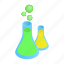 bottle, flasks, glass, isometric, liquid, substance, tube 