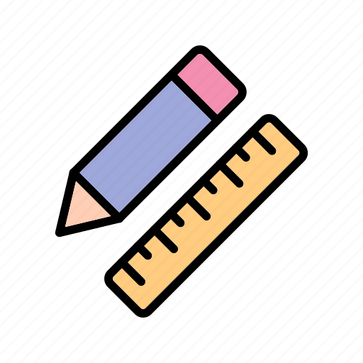 Pencil, ruler, pencil and ruler icon - Download on Iconfinder