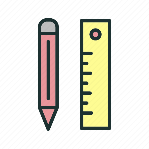 Pencil, ruler, tool, writing icon - Download on Iconfinder